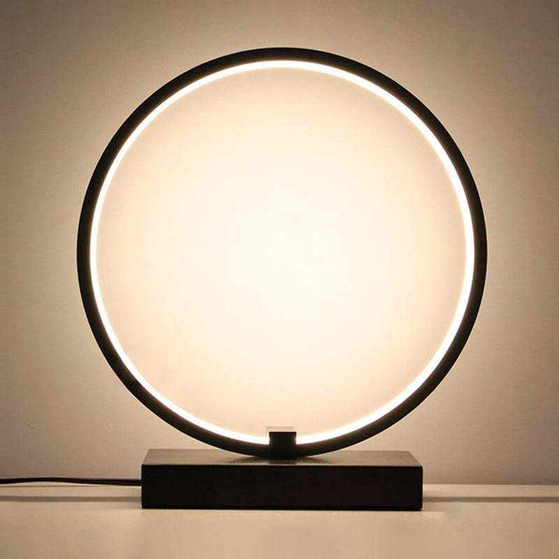 Minimalist Circular LED Night Table Lamp for Bedroom Décor