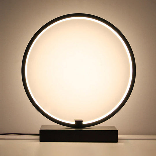 Minimalist Circular LED Night Table Lamp for Bedroom Décor