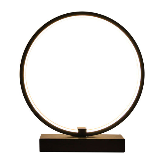 Minimalist Circular LED Night Table Lamp for Bedroom Décor