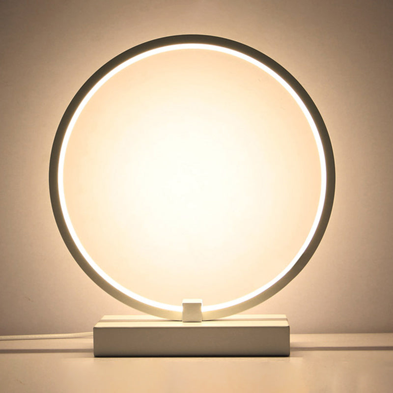 Minimalist Circular LED Night Table Lamp for Bedroom Décor