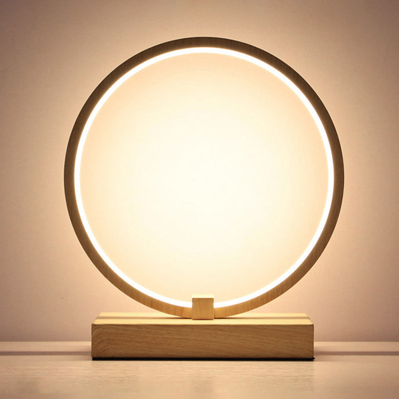 Minimalist Circular LED Night Table Lamp for Bedroom Décor