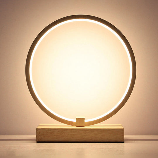 Minimalist Circular LED Night Table Lamp for Bedroom Décor