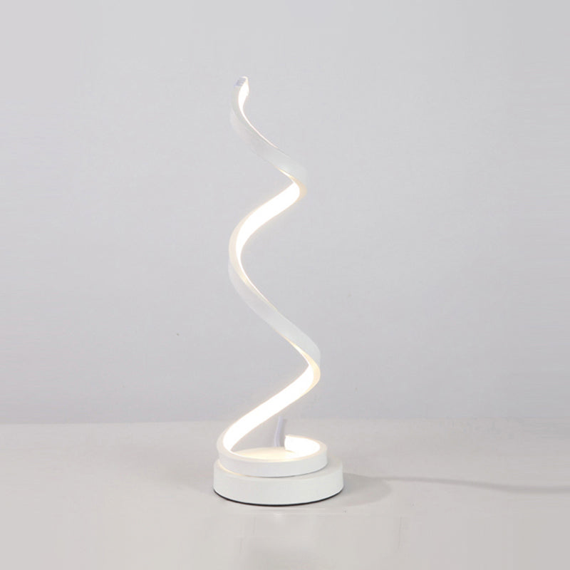 Minimalist Aluminum LED Table Light for Living Room with Line Art Night Lighting