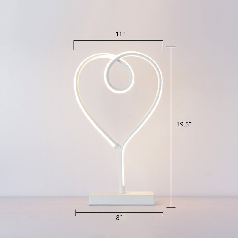 Minimalist Aluminum LED Table Light for Living Room with Line Art Night Lighting