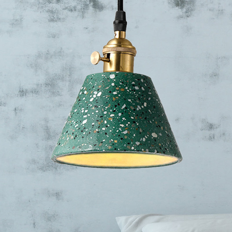 Vera - Nordic Style Black/Blue/Green Cone Concrete Pendant Lighting