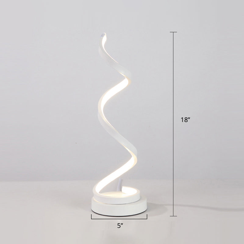 Minimalist Aluminum LED Table Light for Living Room with Line Art Night Lighting