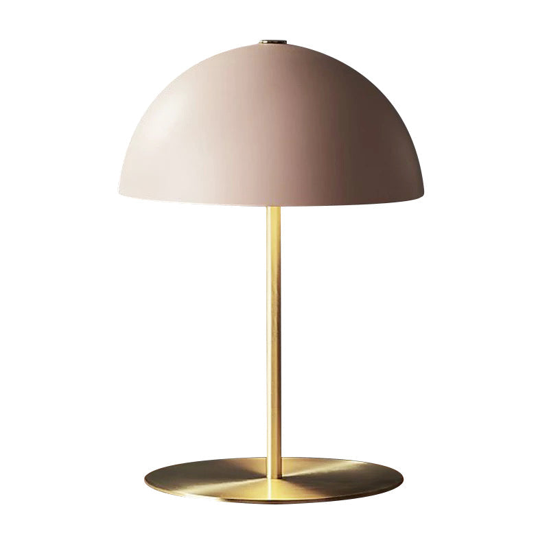 Modern Metal Dome Night Lamp - 1-Light Bedside Table Light with On-Off Switch