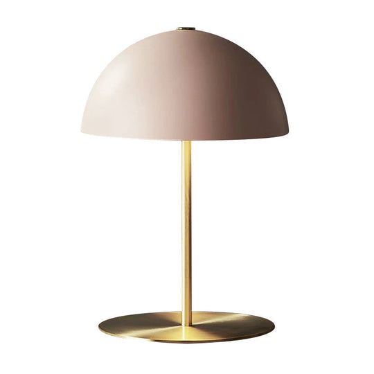 Modern Metal Dome Night Lamp - 1-Light Bedside Table Light with On-Off Switch