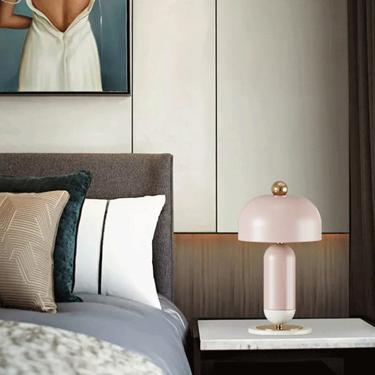 Mushroom Table Lamp - Macaron Style Metal, 2 Lights - Perfect Night Light for Girls Bedroom