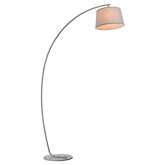 Metallic Fishing Rod Floor Lamp - Macaron 1 Head Stand Light with Lampshade