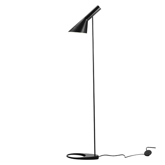 Nordic Funnel Shaped Floor Lamp: Contemporary Metal Standing Light for Living Room
