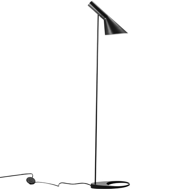 Nordic Funnel Shaped Floor Lamp: Contemporary Metal Standing Light for Living Room