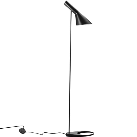 Nordic Funnel Shaped Floor Lamp: Contemporary Metal Standing Light for Living Room
