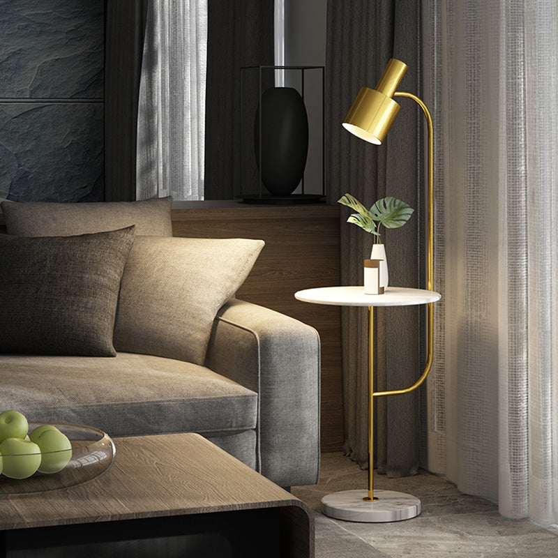 Modern Grenade Metal Floor Lamp with Tray - Perfect for Living Room