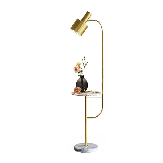 Modern Grenade Metal Floor Lamp with Tray - Perfect for Living Room