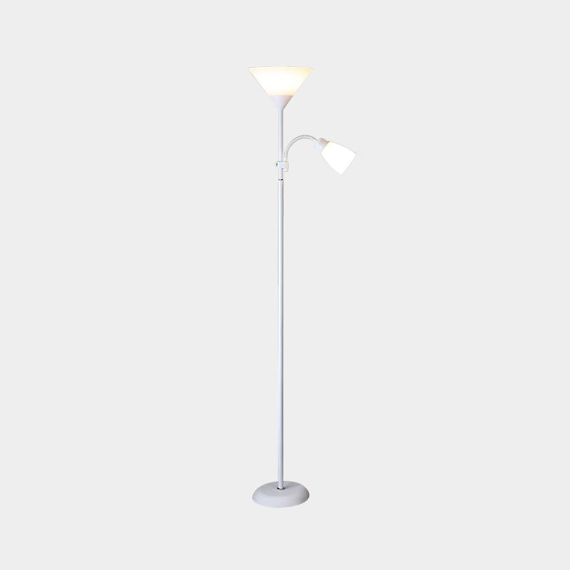 Country Living Room Acrylic Torchiere Floor Lamp with Flexible Arm