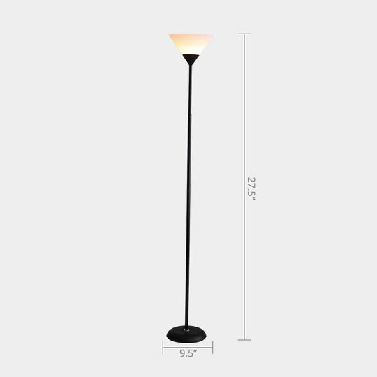 Country Living Room Acrylic Torchiere Floor Lamp with Flexible Arm