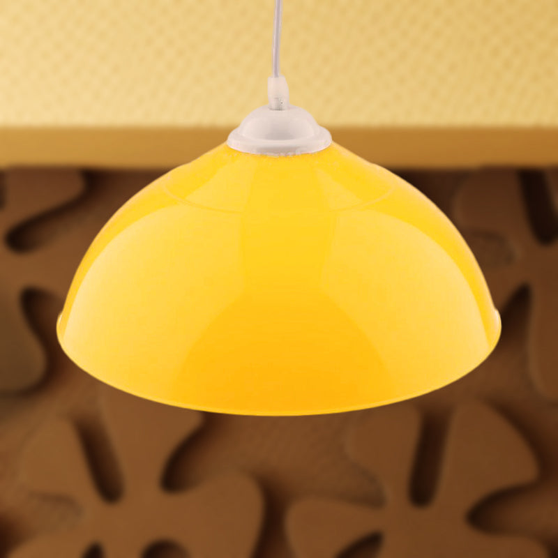 Modern Metallic Pendant Light in Polished Black/Grey - 1-Light Ceiling Hanging Fixture for Dining Room