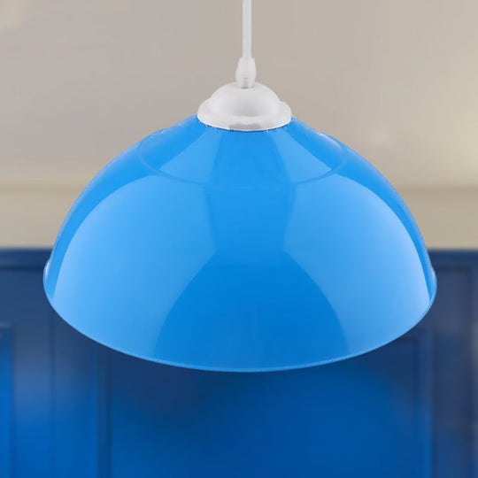 Modern Metallic Pendant Light in Polished Black/Grey - 1-Light Ceiling Hanging Fixture for Dining Room