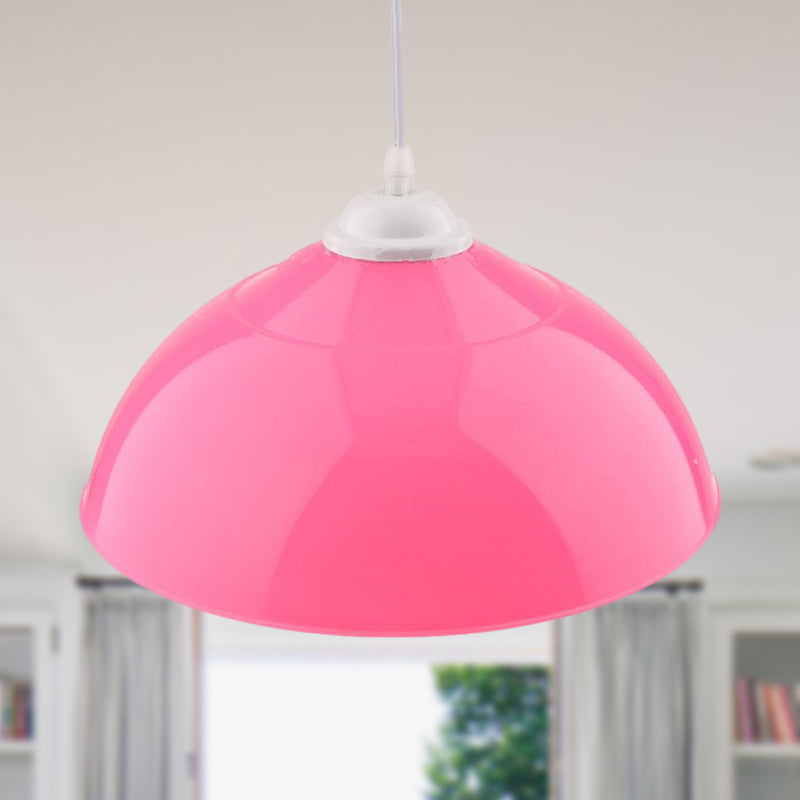 Modern Metallic Pendant Light in Polished Black/Grey - 1-Light Ceiling Hanging Fixture for Dining Room