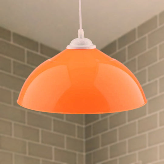 Modern Metallic Pendant Light in Polished Black/Grey - 1-Light Ceiling Hanging Fixture for Dining Room