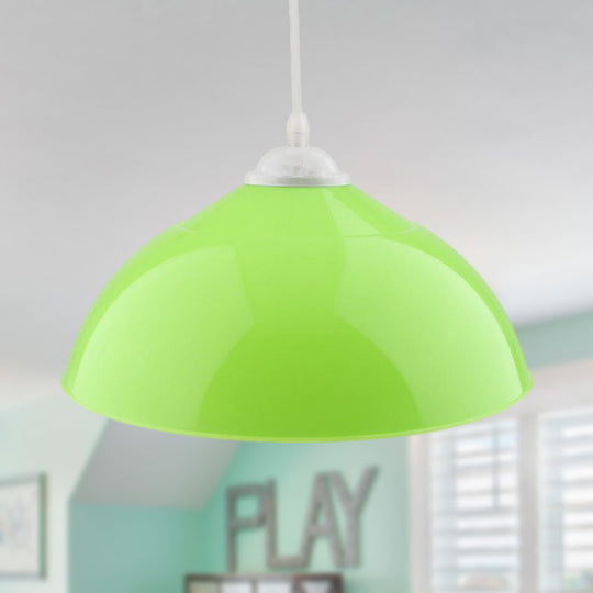 Modern Metallic Pendant Light in Polished Black/Grey - 1-Light Ceiling Hanging Fixture for Dining Room