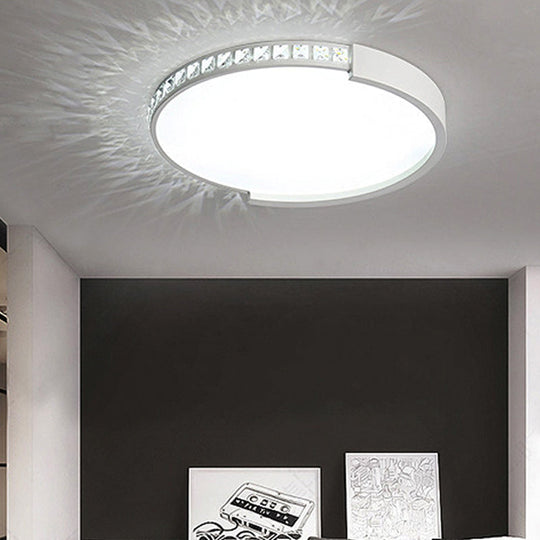 Modern White Acrylic Circle Flush Mount Ceiling Light for Kitchen