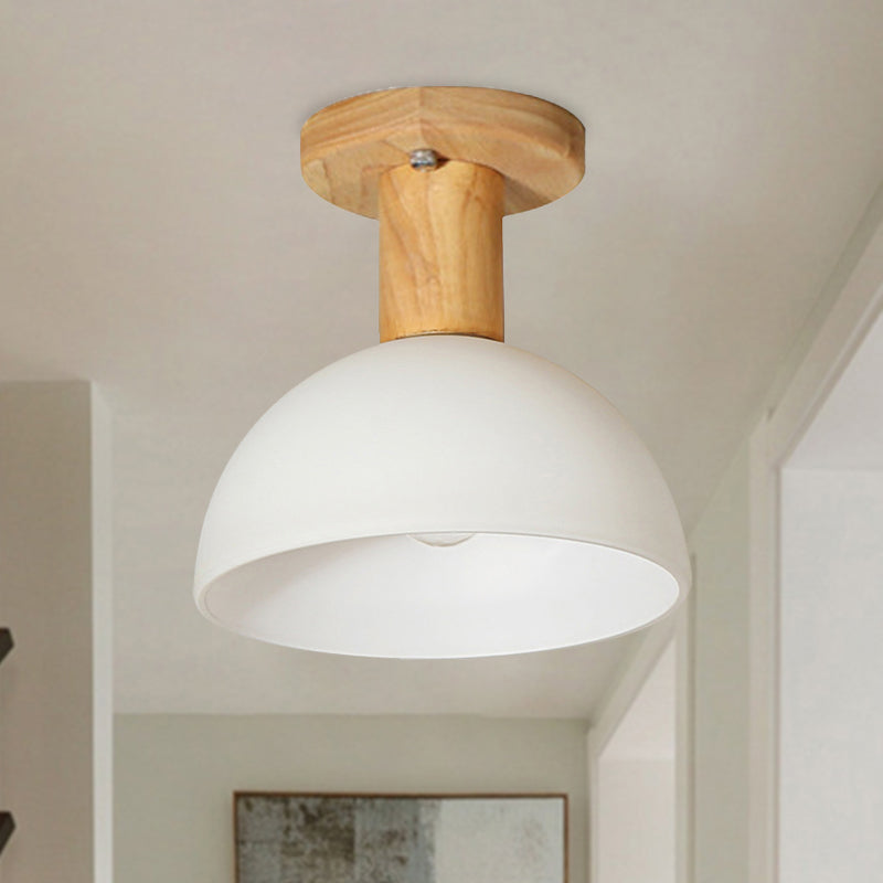 Sleek LED Ceiling Mount Light with Frosted Glass Shade - Ideal for Stairs and Kitchens