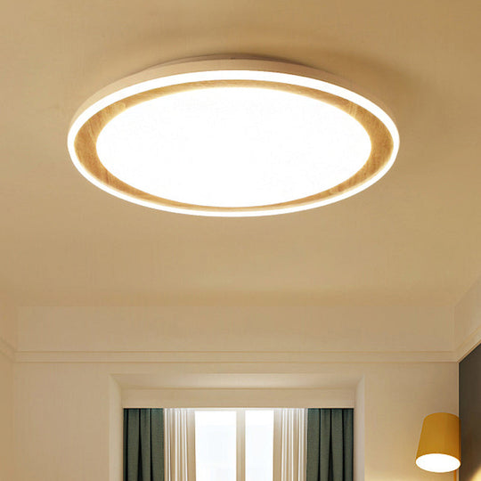 White LED Flush Ceiling Light - Modern & Simple Acrylic Lamp for Study Room & Kitchen