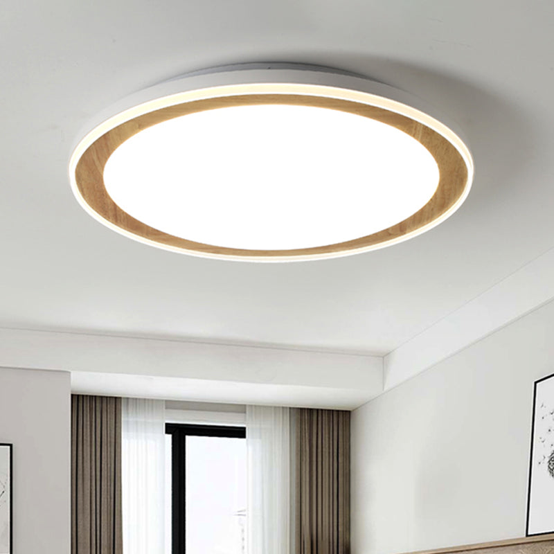 White LED Flush Ceiling Light - Modern & Simple Acrylic Lamp for Study Room & Kitchen