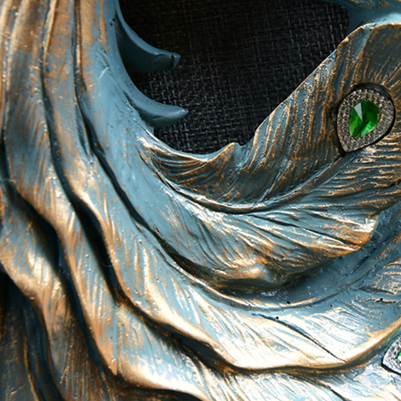 Vintage Bronze Wall Sconce with Phenix Resin Design - Perfect for Living Room