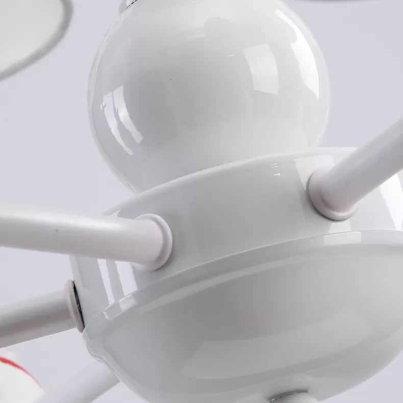 Whimsical Merry-go-round Chandelier: Cartoon Metal Hanging Light with 5 Bulbs for Game Room