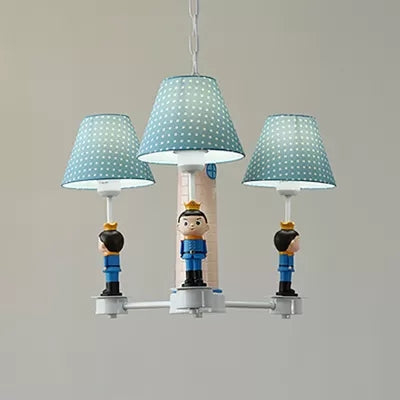 Modern Plaid Shade Chandelier with 3 Lights and Kid-Friendly Hanging Lamp – Perfect for Bedrooms
