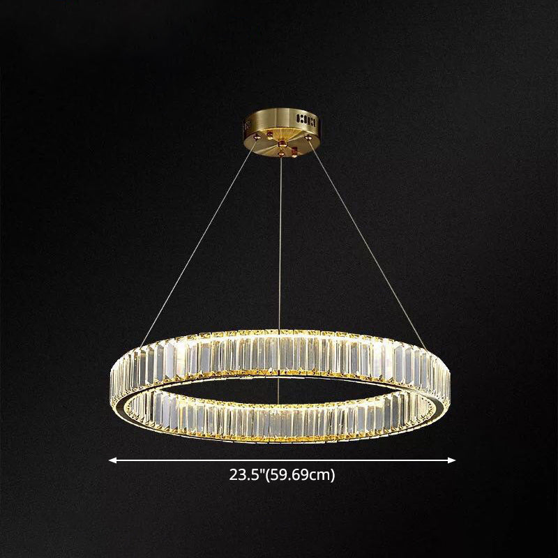 Contemporary LED Crystal Chandelier Pendant Light for Living Room