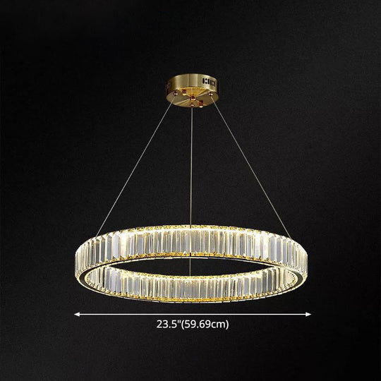 Contemporary LED Crystal Chandelier Pendant Light for Living Room