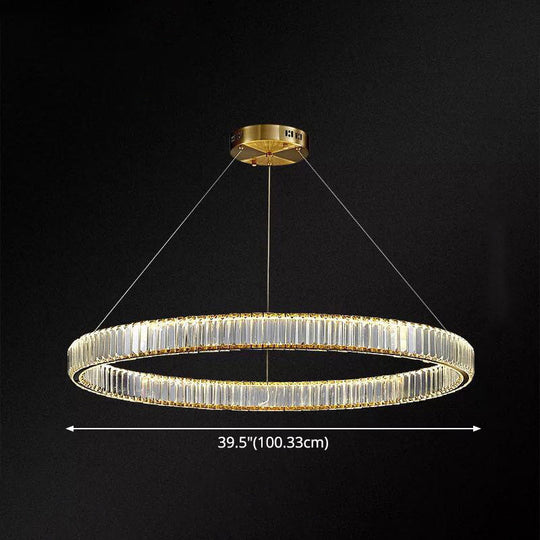 Contemporary LED Crystal Chandelier Pendant Light for Living Room