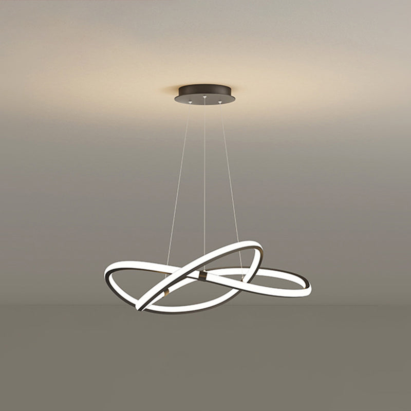 Twist Chandelier Metal Pendant Light for Living Room - Ultra-Modern Design
