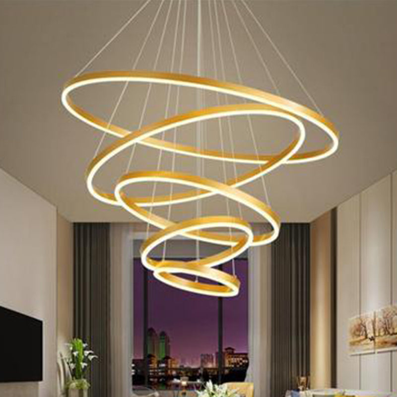 Minimalist LED Acrylic pendant chandelier for living room ambiance