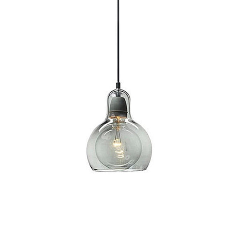 Contemporary Gourd Glass Pendant Light Fixture for Lounge