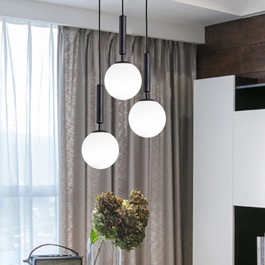Contemporary Glass Pendant Light for Lounge