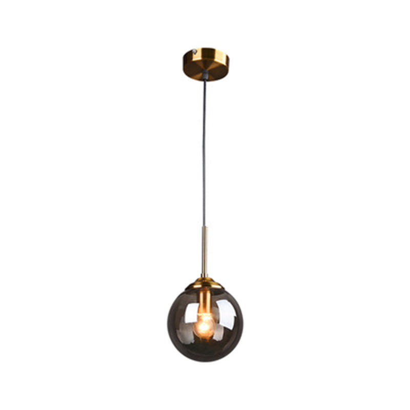 Minimalist Glass Sphere Pendant Light Fixture for Modern Indoor Ceiling Lighting