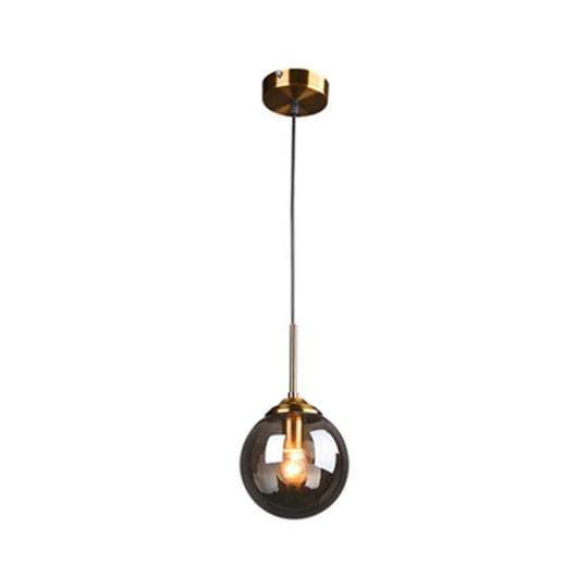 Minimalist Glass Sphere Pendant Light Fixture for Modern Indoor Ceiling Lighting