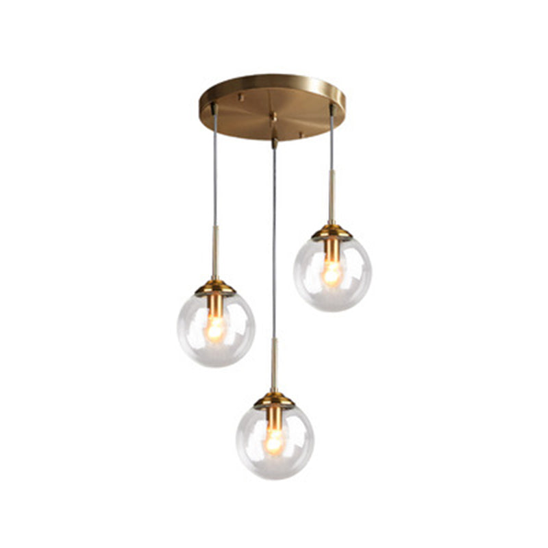 Minimalist Glass Sphere Pendant Light Fixture for Modern Indoor Ceiling Lighting