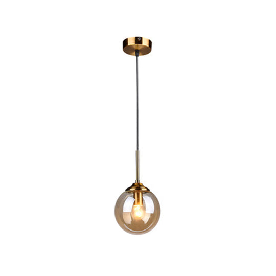 Minimalist Glass Sphere Pendant Light Fixture for Modern Indoor Ceiling Lighting