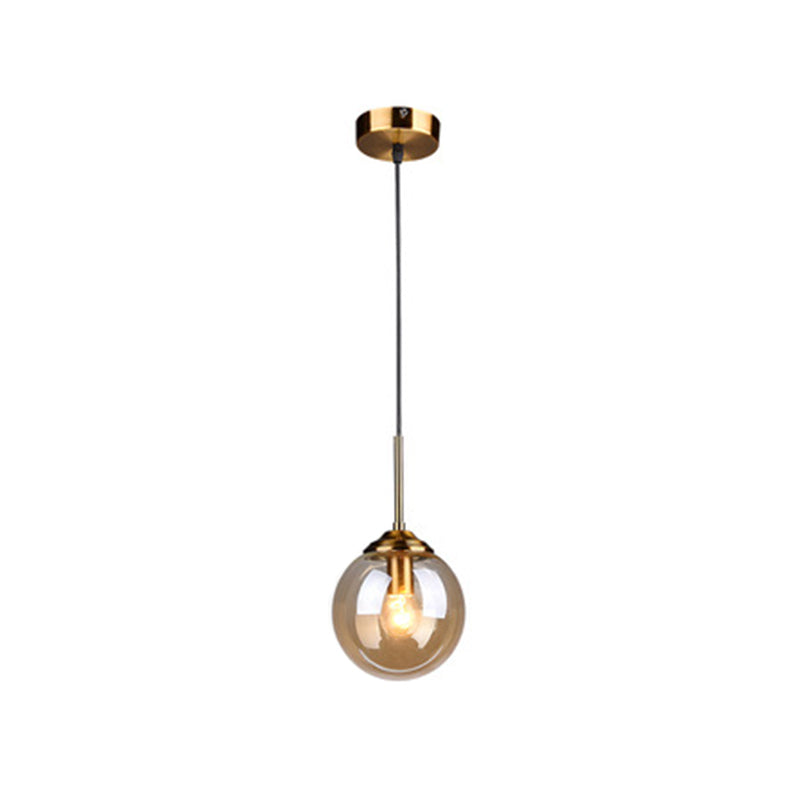 Minimalist Glass Sphere Pendant Light Fixture for Modern Indoor Ceiling Lighting