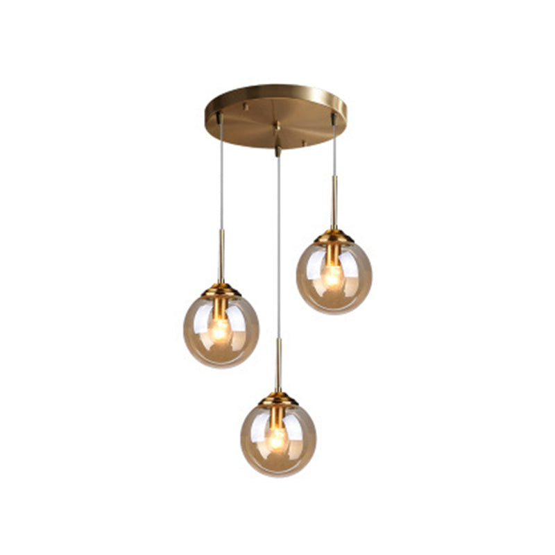 Minimalist Glass Sphere Pendant Light Fixture for Modern Indoor Ceiling Lighting