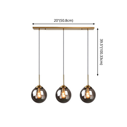 Minimalist Glass Sphere Pendant Light Fixture for Modern Indoor Ceiling Lighting