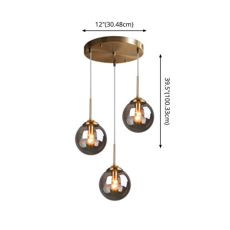 Minimalist Glass Sphere Pendant Light Fixture for Modern Indoor Ceiling Lighting
