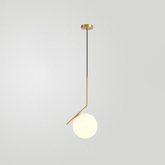 Mid Century Modern Glass Pendant Light - Sleek Hanging Fixture for Bedroom