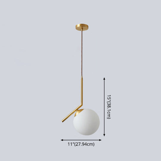 Mid Century Modern Glass Pendant Light - Sleek Hanging Fixture for Bedroom